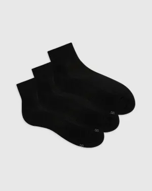 3 pares de medias cortas negras