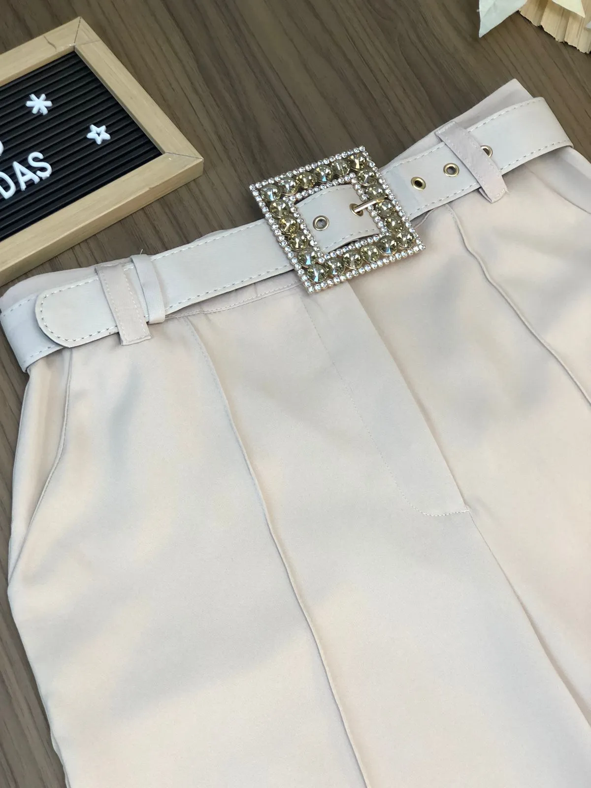 Calça Alfaiataria Com Cinto 5680(6/D)