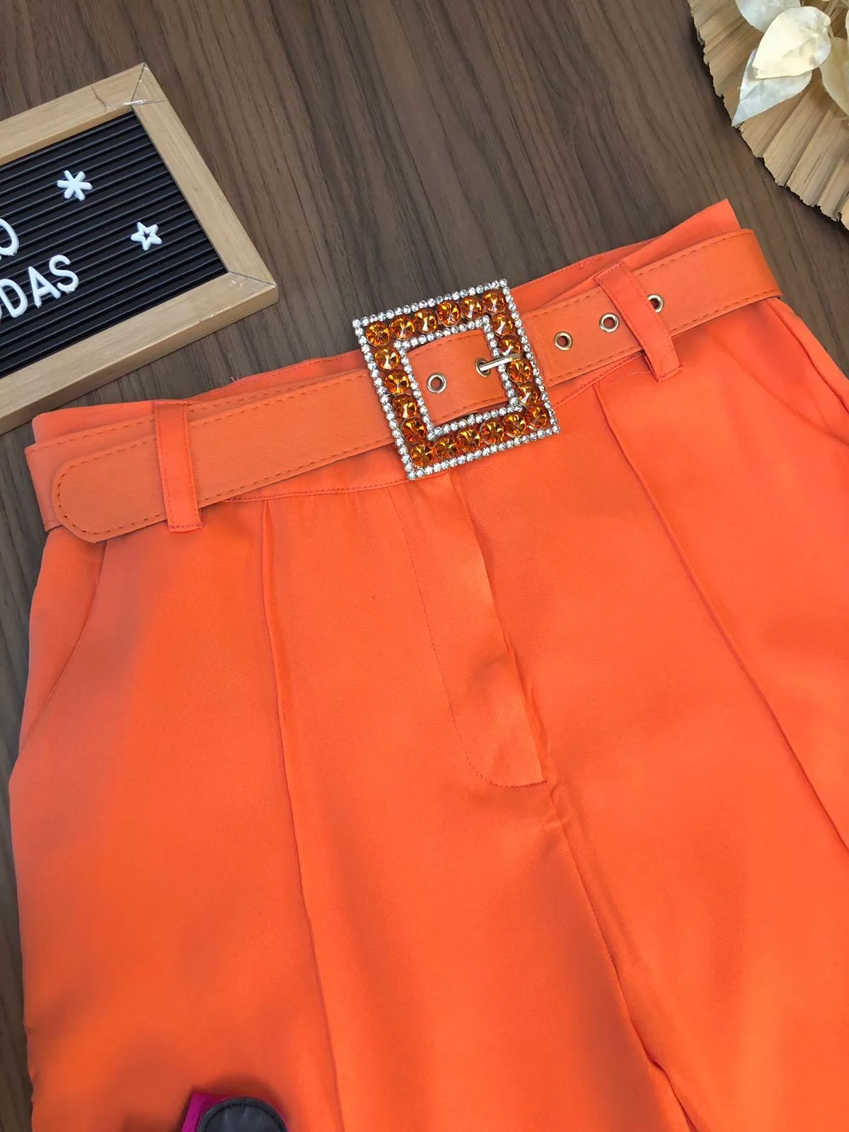 Calça Alfaiataria Com Cinto 5680(6/D)