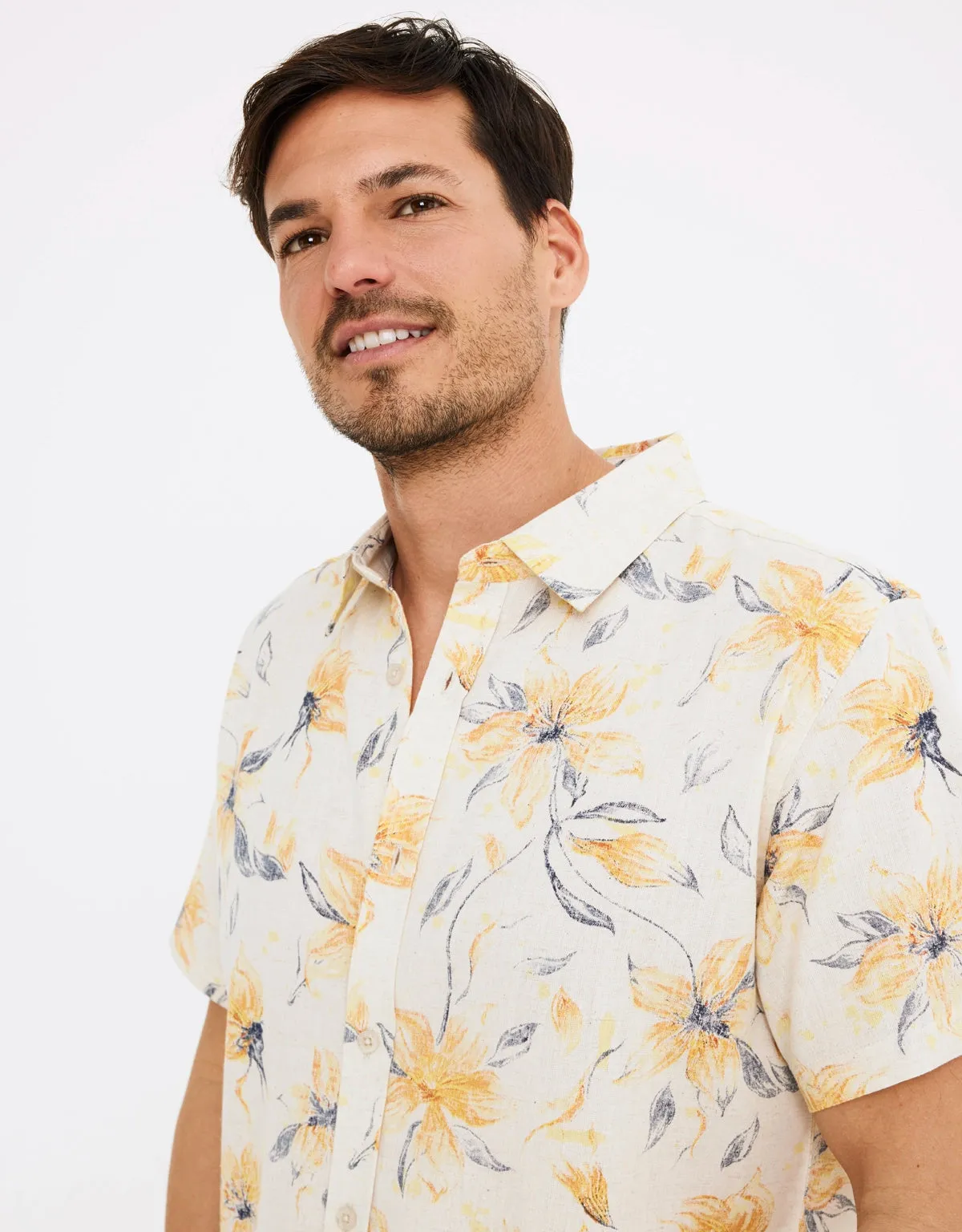 Camisa Manga Corta Estampada - Pampas