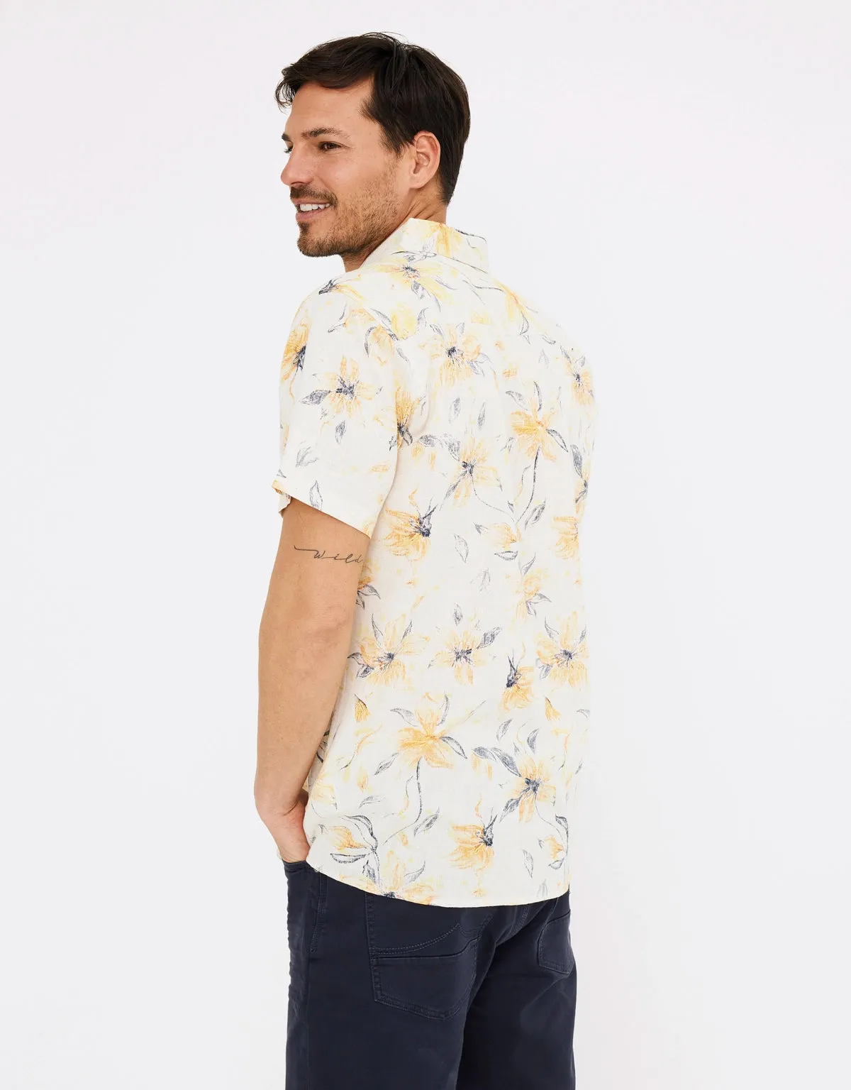 Camisa Manga Corta Estampada - Pampas