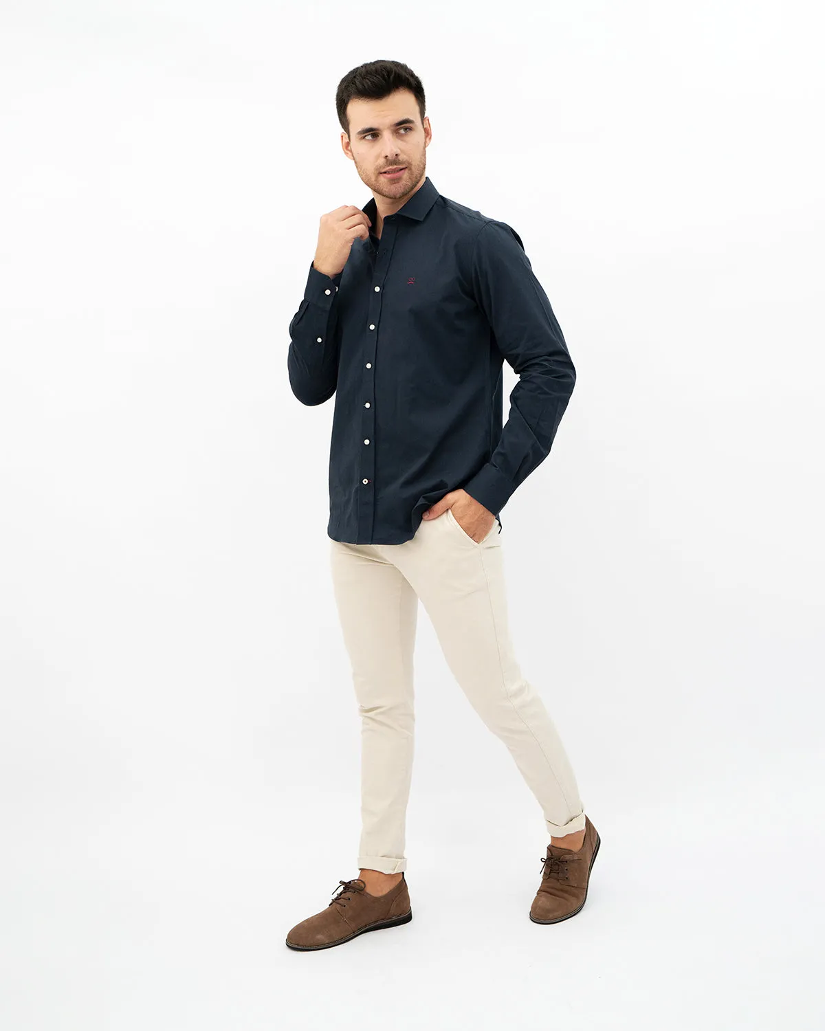 Camisa Twill Soft Marino
