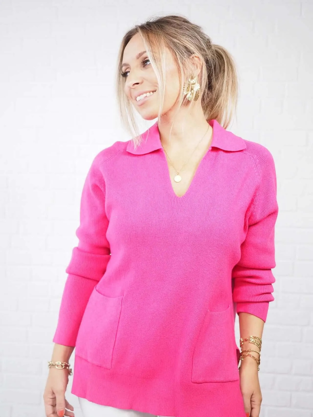 CAMISOLA DE MALHA COM BOLSOS