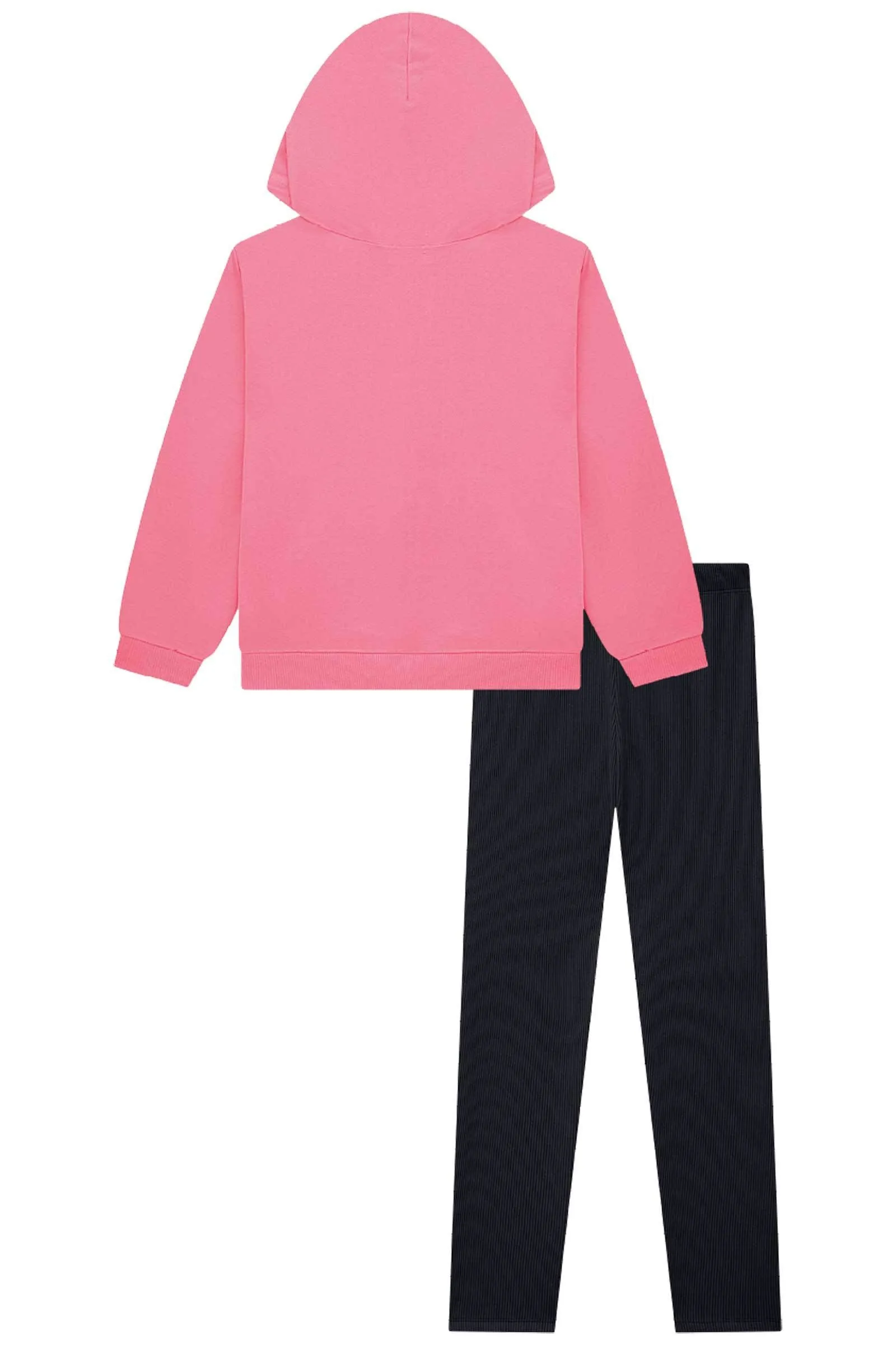 Conjunto de Blusão Alongado em Moletom e Legging em Soft Line 72366 Vic&Vicky