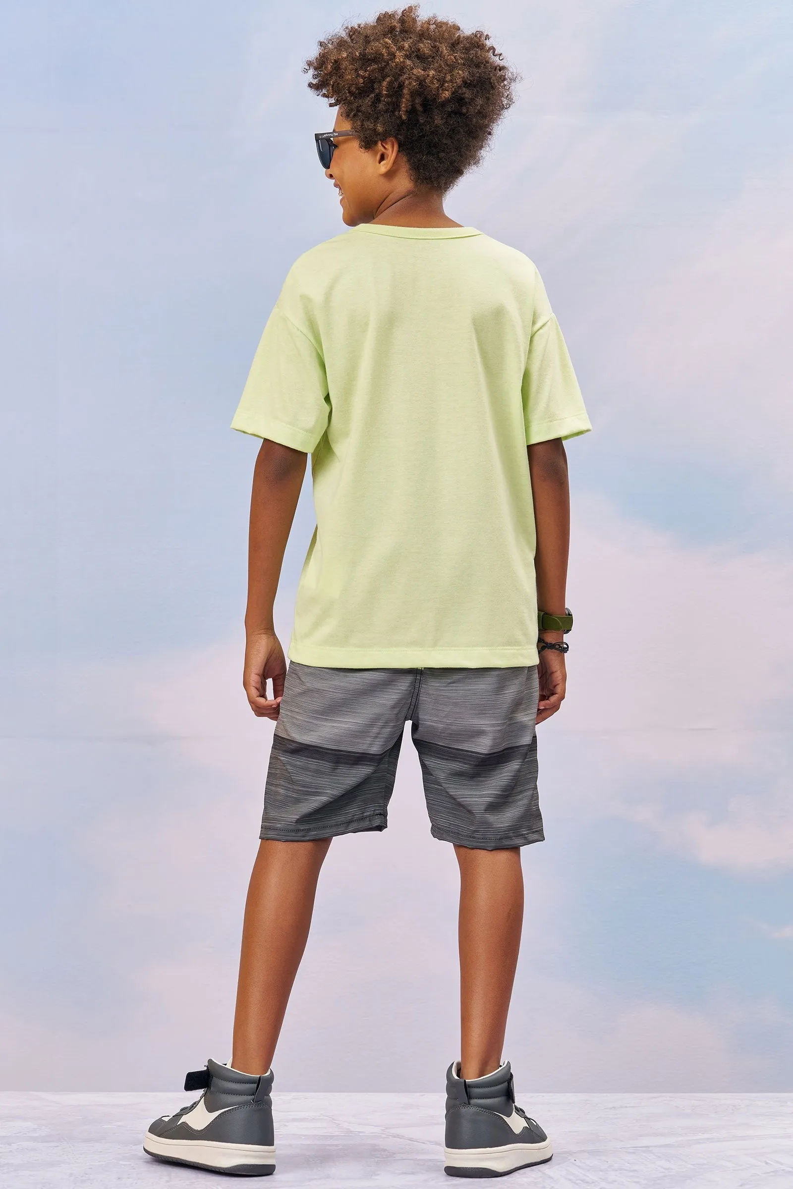 Conjunto de Camiseta em Meia Malha e Bermuda em Nylon Ergonomic com Elastano 75303 Johnny Fox