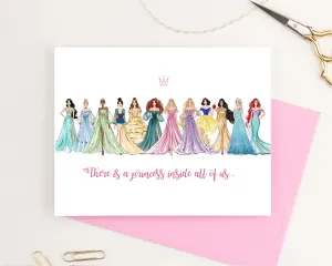 Fashion princesses Set of 5 greeting cards