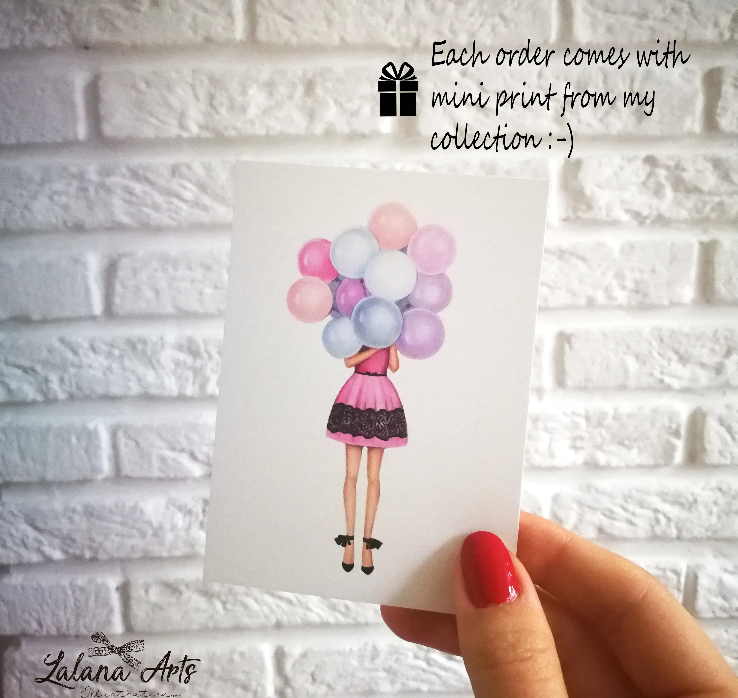 Just arrived in New York girly art print fashion illustration