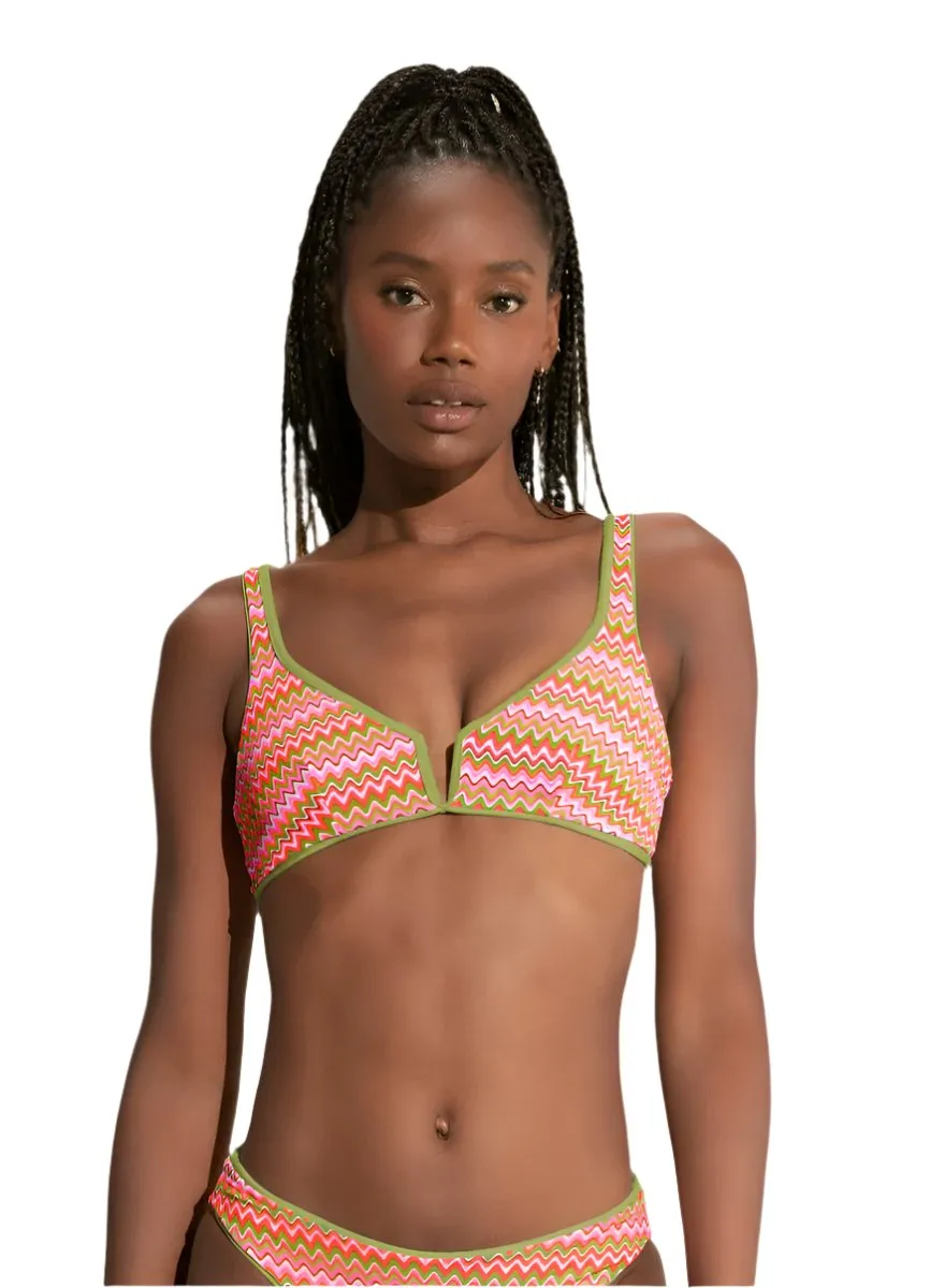 Maaji Mellow Green Victory V Wire Bralette Bikini Top
