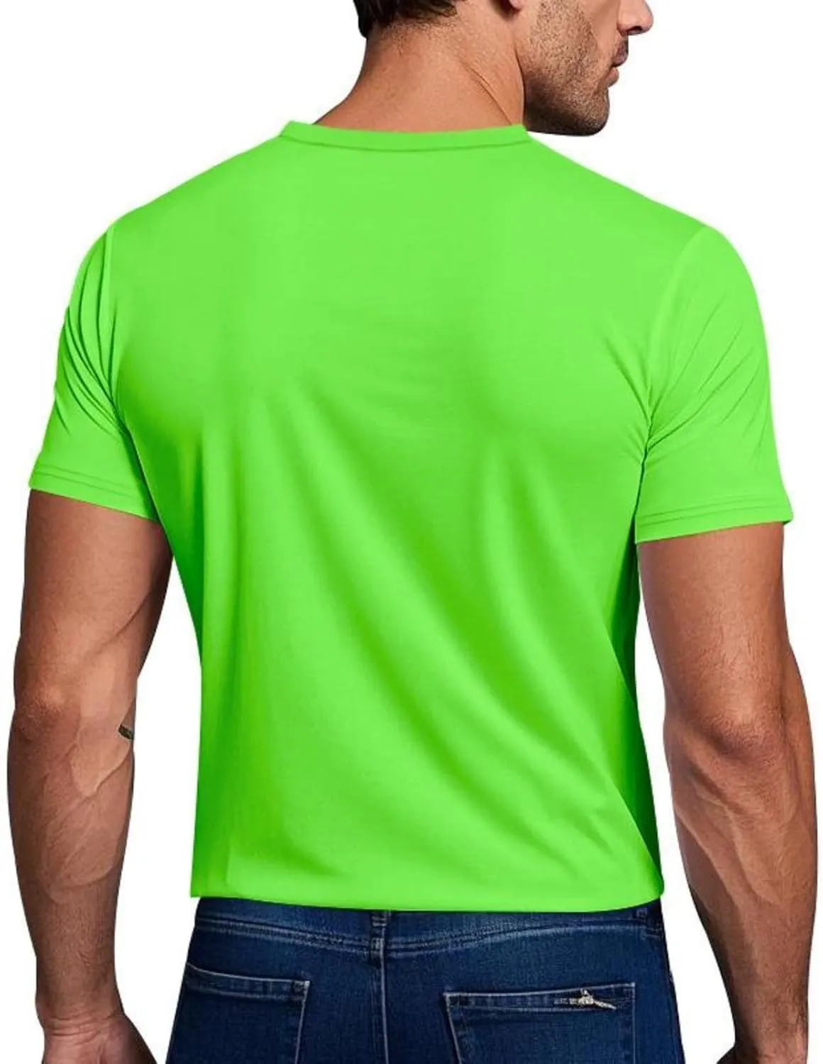 Men Summer T Shirt Short Sleeve Workout Breathable Athletic Running Tees Tops Super Soft Well-Crafted Classic Tee