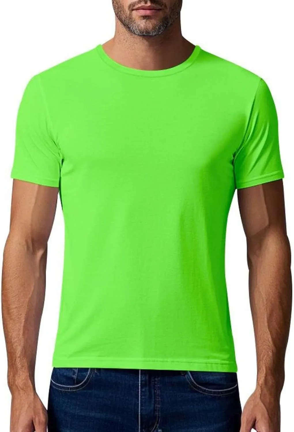 Men Summer T Shirt Short Sleeve Workout Breathable Athletic Running Tees Tops Super Soft Well-Crafted Classic Tee