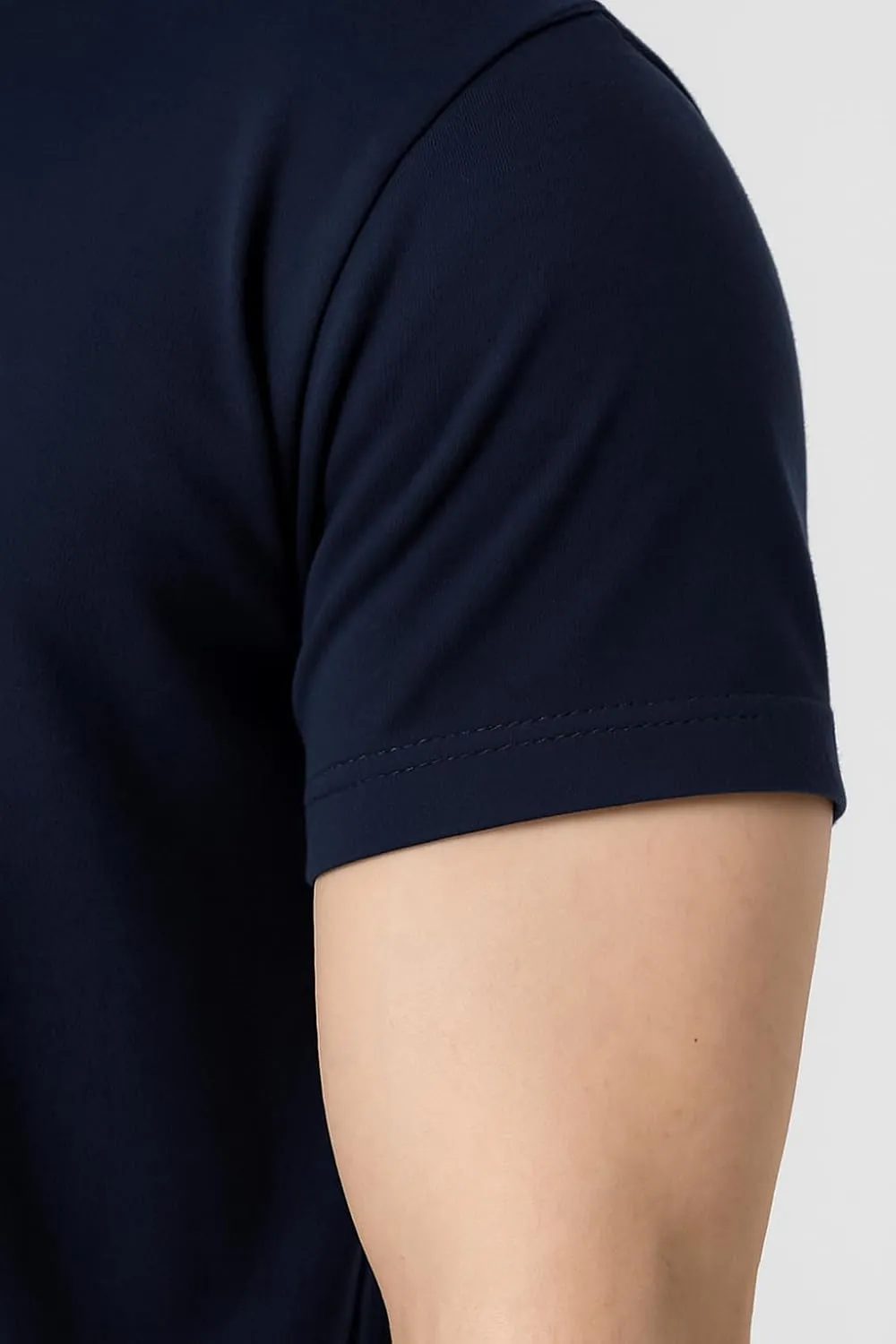 Mens Solid T-Shirt  Slim Fit Crewneck, Muscle Fit Cotton Blend Tee, Casual Short Sleeve Undershirt for Everyday Use