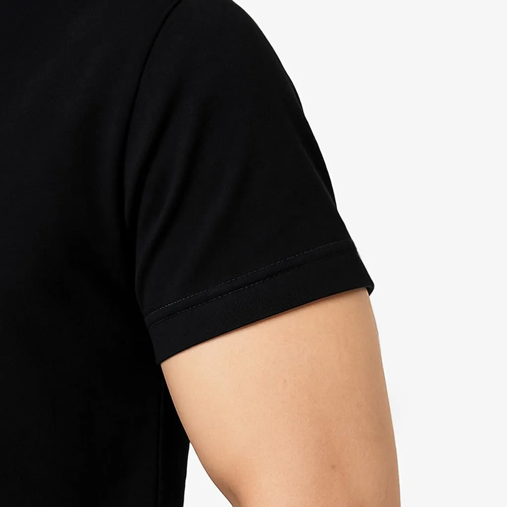 Mens Solid T-Shirt  Slim Fit Crewneck, Muscle Fit Cotton Blend Tee, Casual Short Sleeve Undershirt for Everyday Use