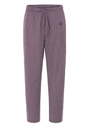 Pantalón Pijama Hombre Largo Algodón Popelín Cuadros - Rojo 8985_90