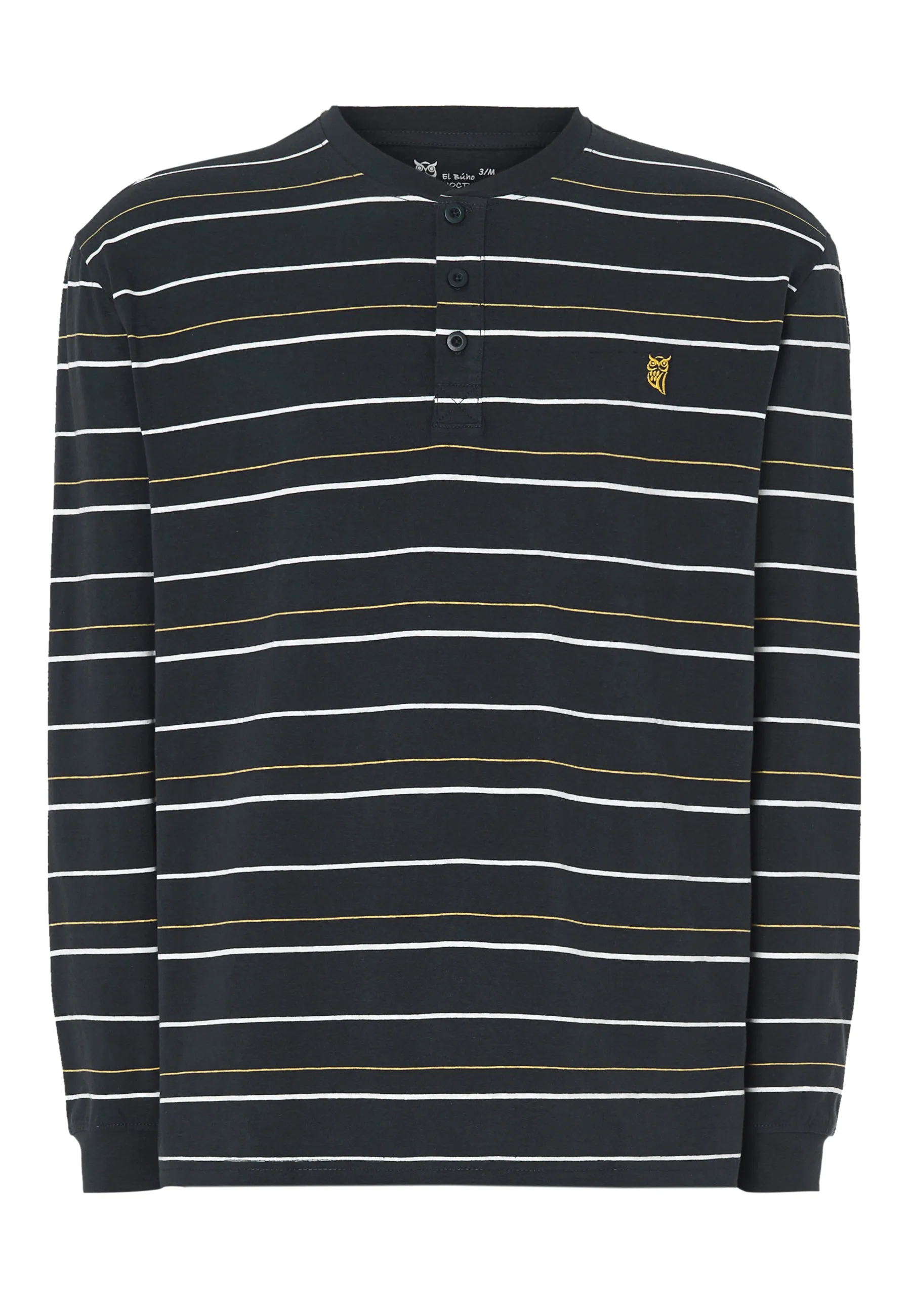 Pijama Hombre Largo Tapeta Algodón Punto Rayas - Negro 5303_99
