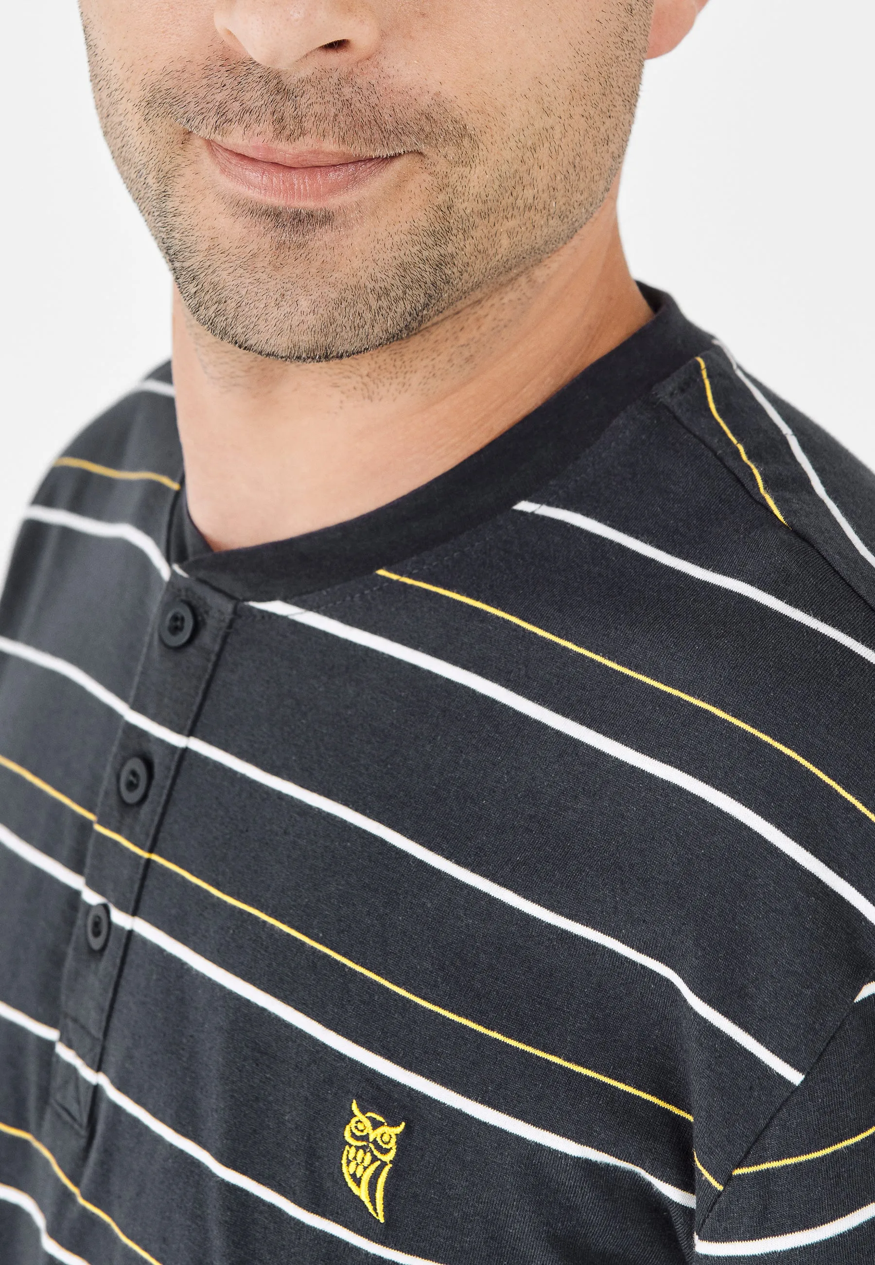 Pijama Hombre Largo Tapeta Algodón Punto Rayas - Negro 5303_99
