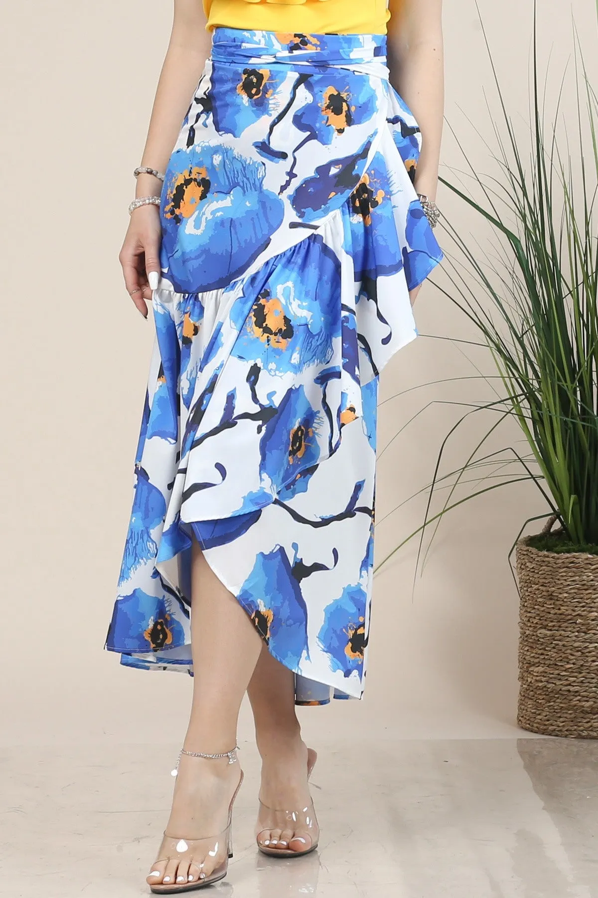 PRINT WRAP SKIRT