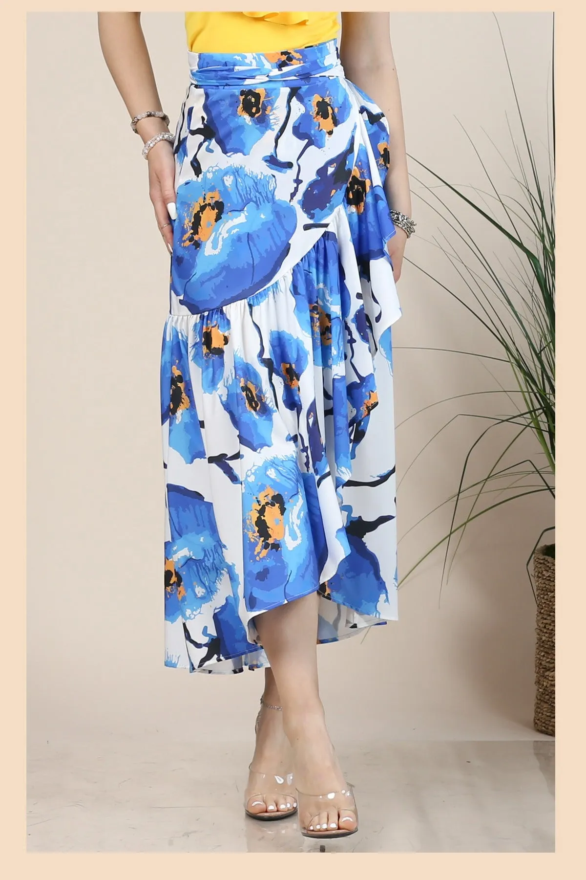 PRINT WRAP SKIRT