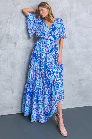 PRINTED TOP & MAXI SKIRT SET