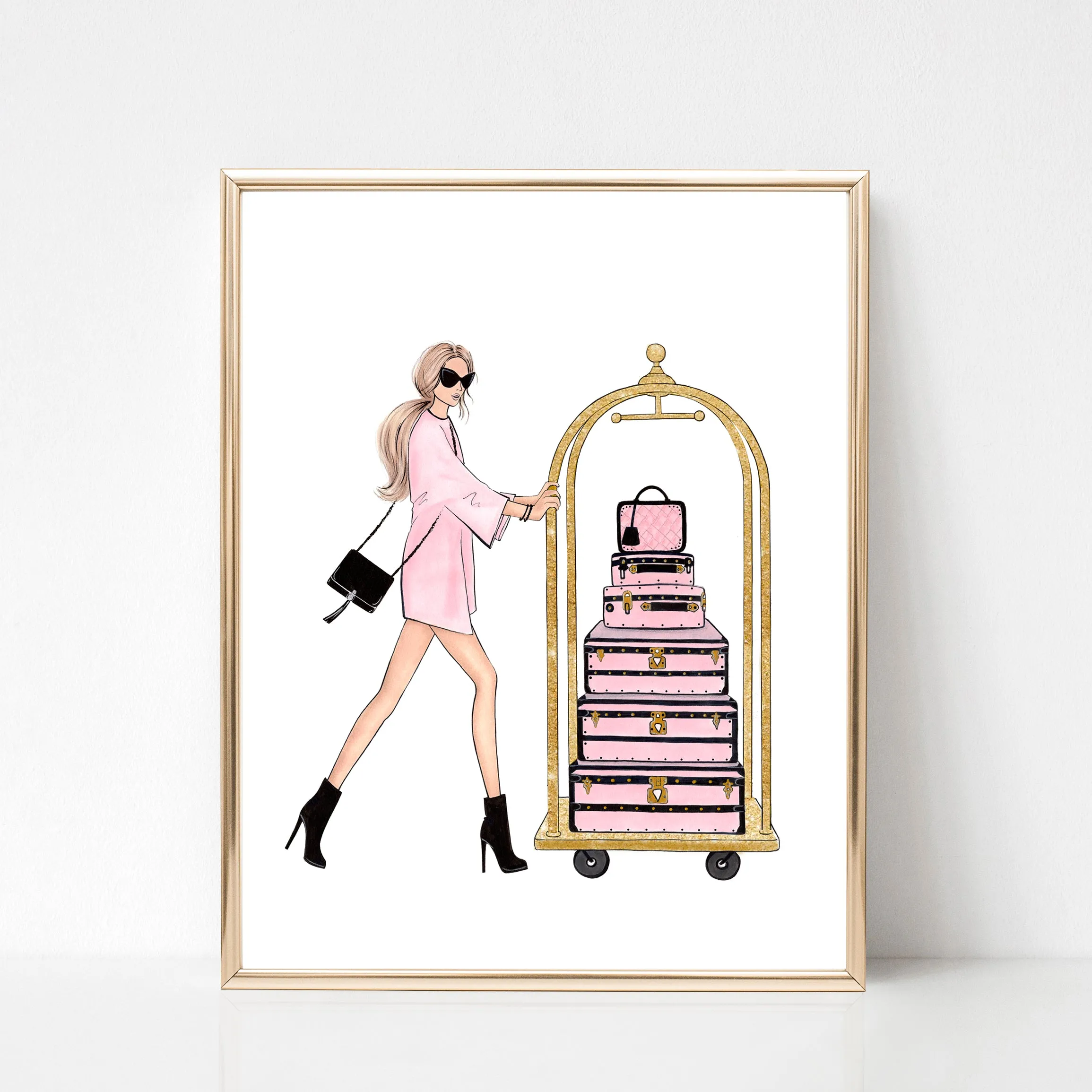 SET OF 9 ART PRINTS fashion illustrations
