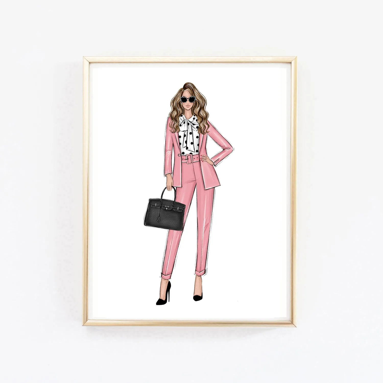 SET OF 9 ART PRINTS fashion illustrations