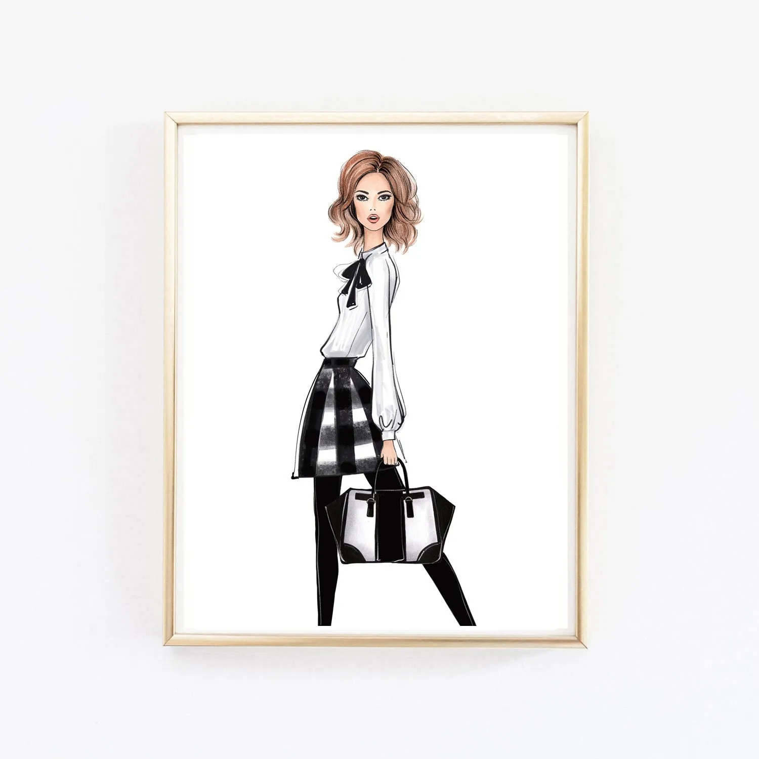SET OF 9 ART PRINTS fashion illustrations