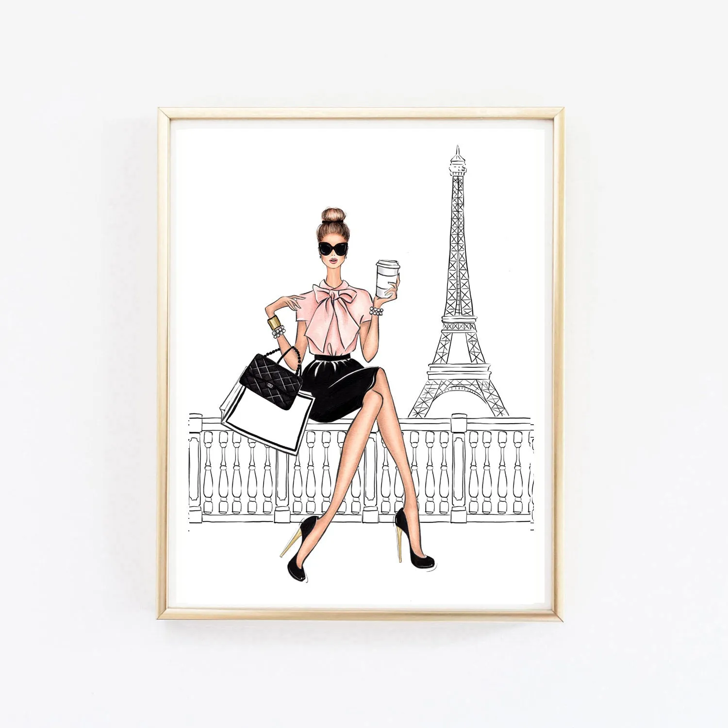 SET OF 9 ART PRINTS fashion illustrations