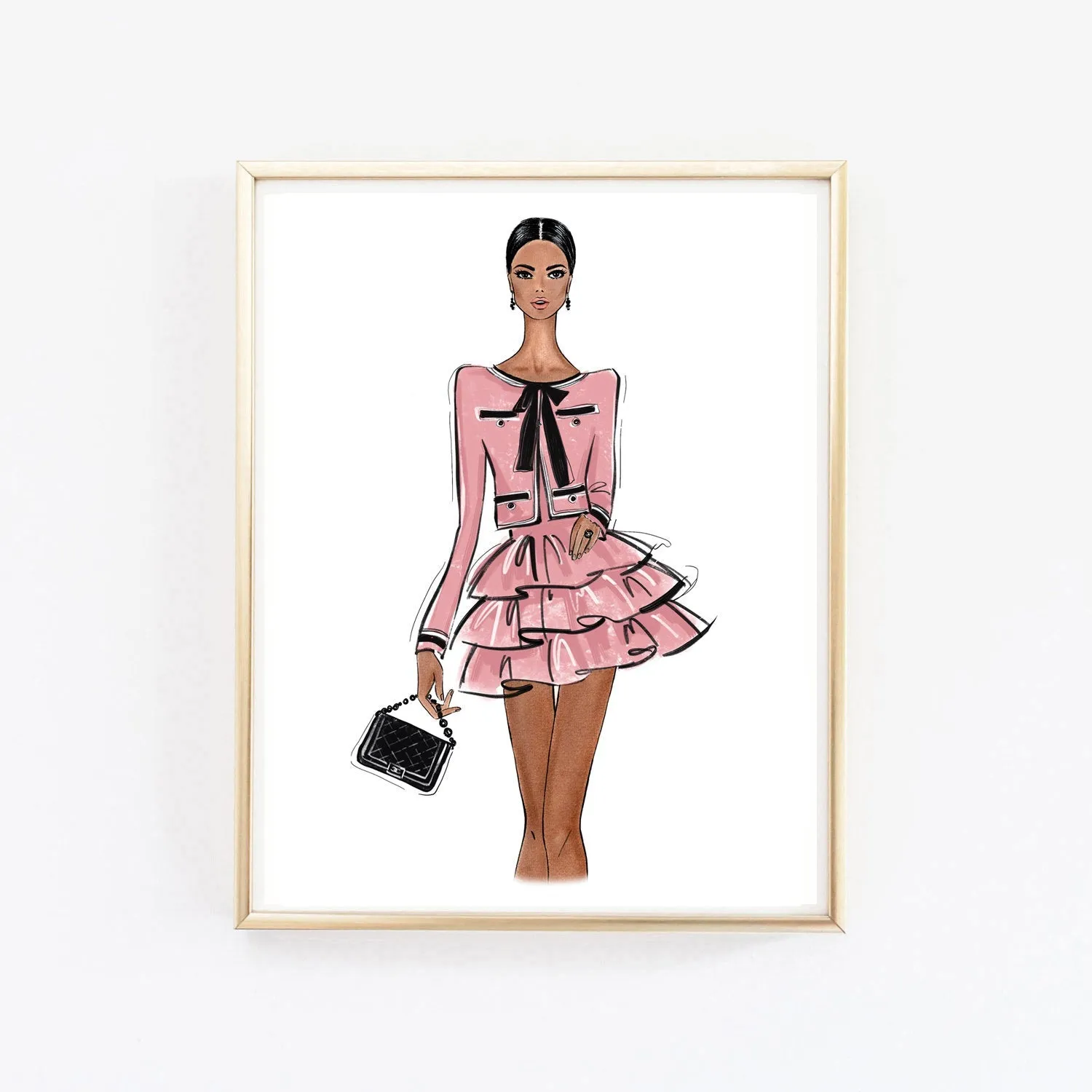 SET OF 9 ART PRINTS fashion illustrations