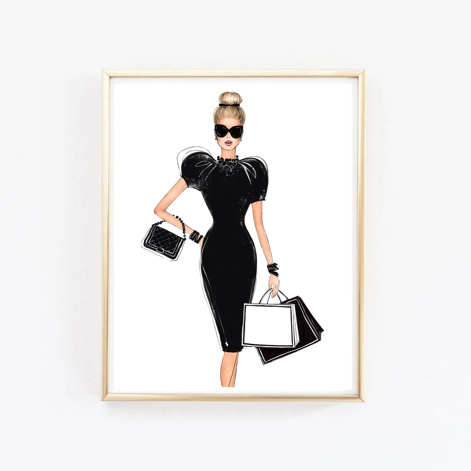 SET OF 9 ART PRINTS fashion illustrations