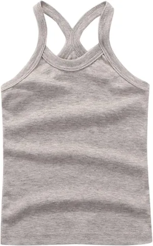 Toddler Baby Girls Dance Tank Top Summer Cute Solid Sleeveless Spaghetti Strap Top Ballet Gymnastics Dancewear for Girls
