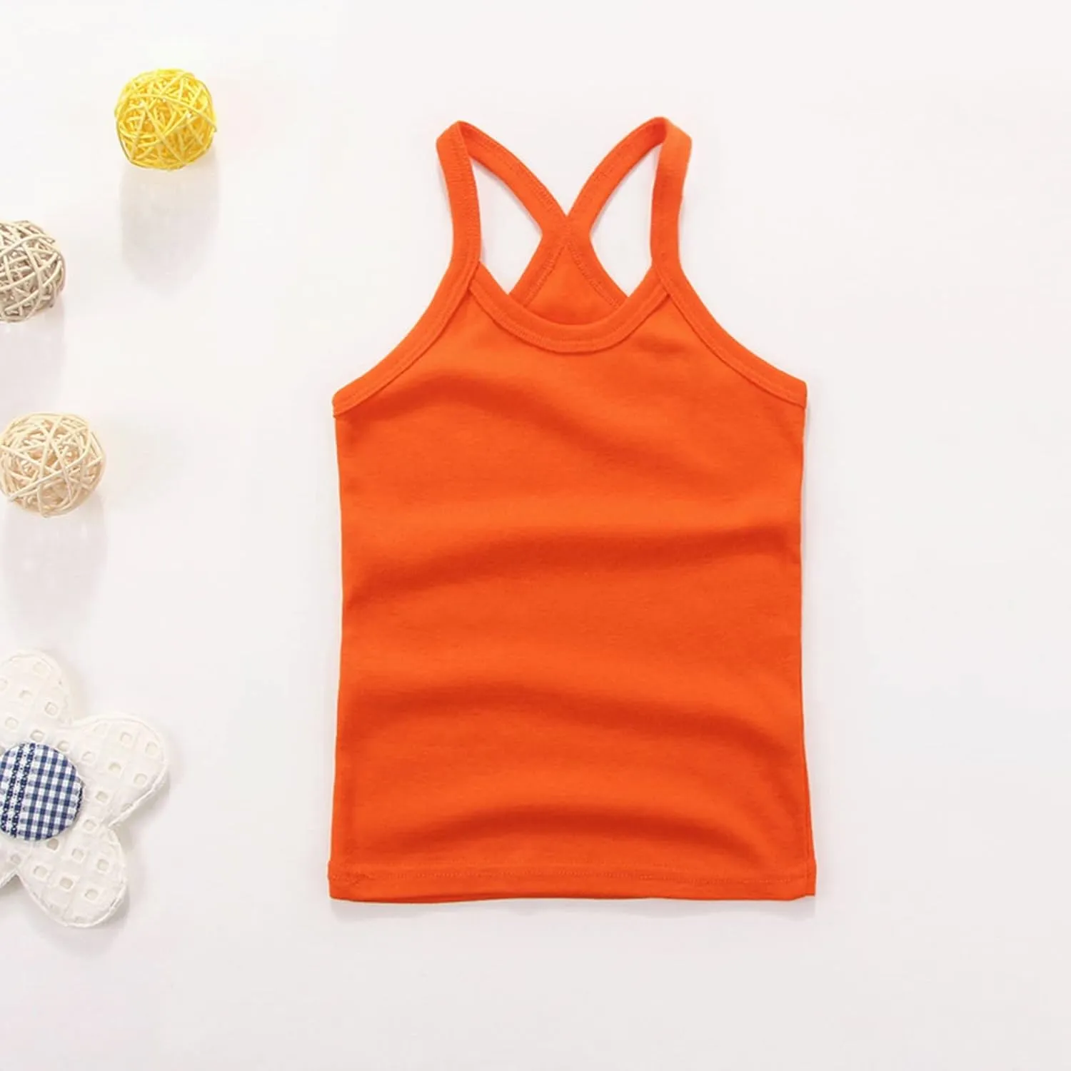 Toddler Baby Girls Dance Tank Top Summer Cute Solid Sleeveless Spaghetti Strap Top Ballet Gymnastics Dancewear for Girls