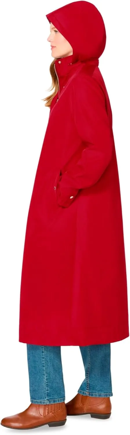 Woman Within Plus Size Long A-Line Raincoat